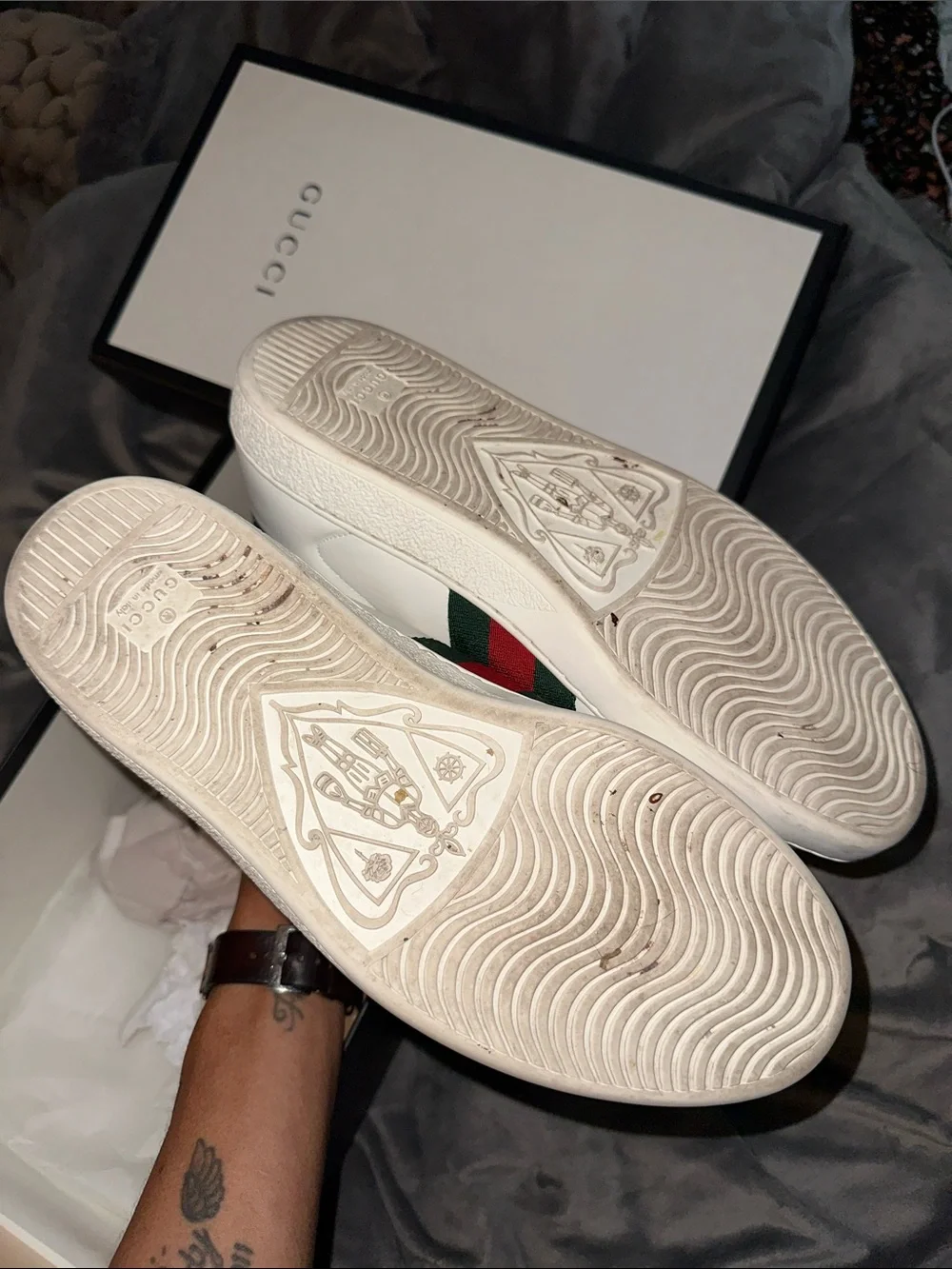 Gucci: “New Ace” Snake Tennis Shoes 🐍